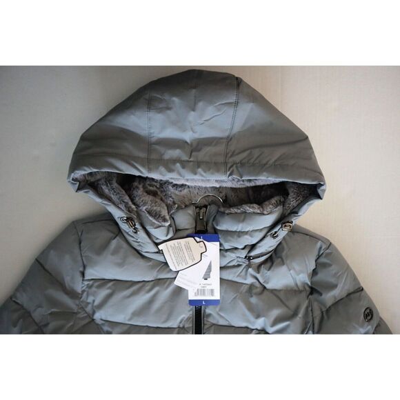 Andrew Marc 1423663 Women's Sz Large Gray Fully Lined Long Stretch Jacket - Picture 9 of 10